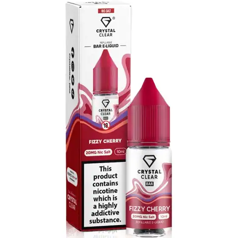  Fizzy Cherry Nic Salt E-Liquid by Crystal Clear Bar Salts 10ml 